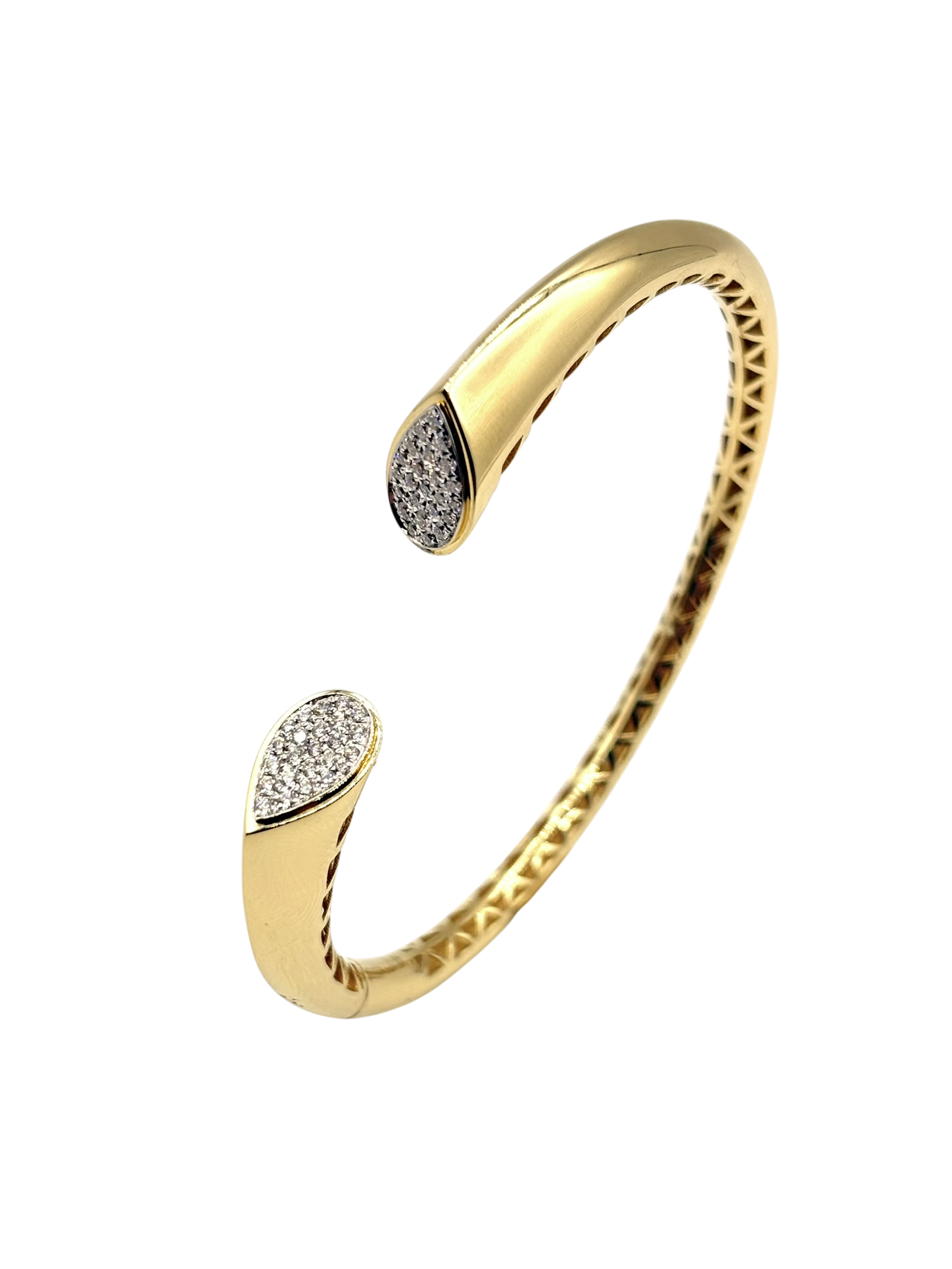 BRACELET JONC EN OR JAUNE ET DIAMANTS – Image 2