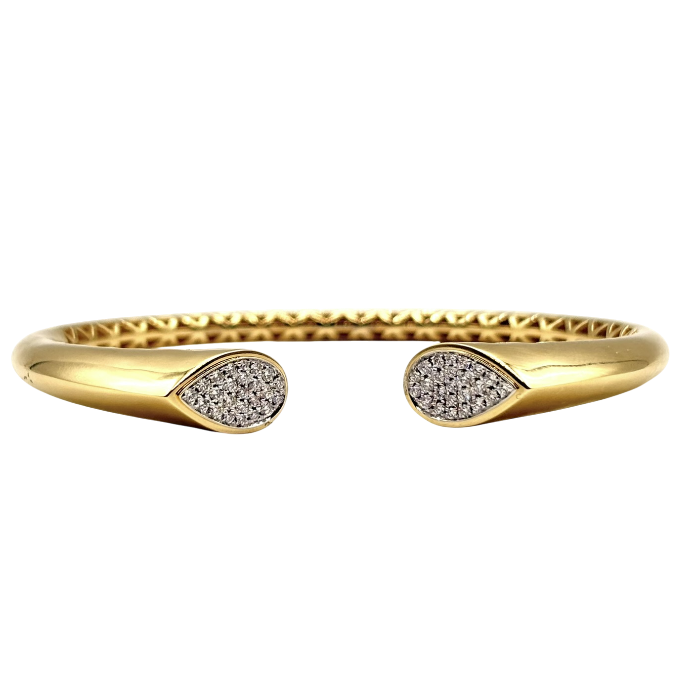 BRACELET JONC EN OR JAUNE ET DIAMANTS