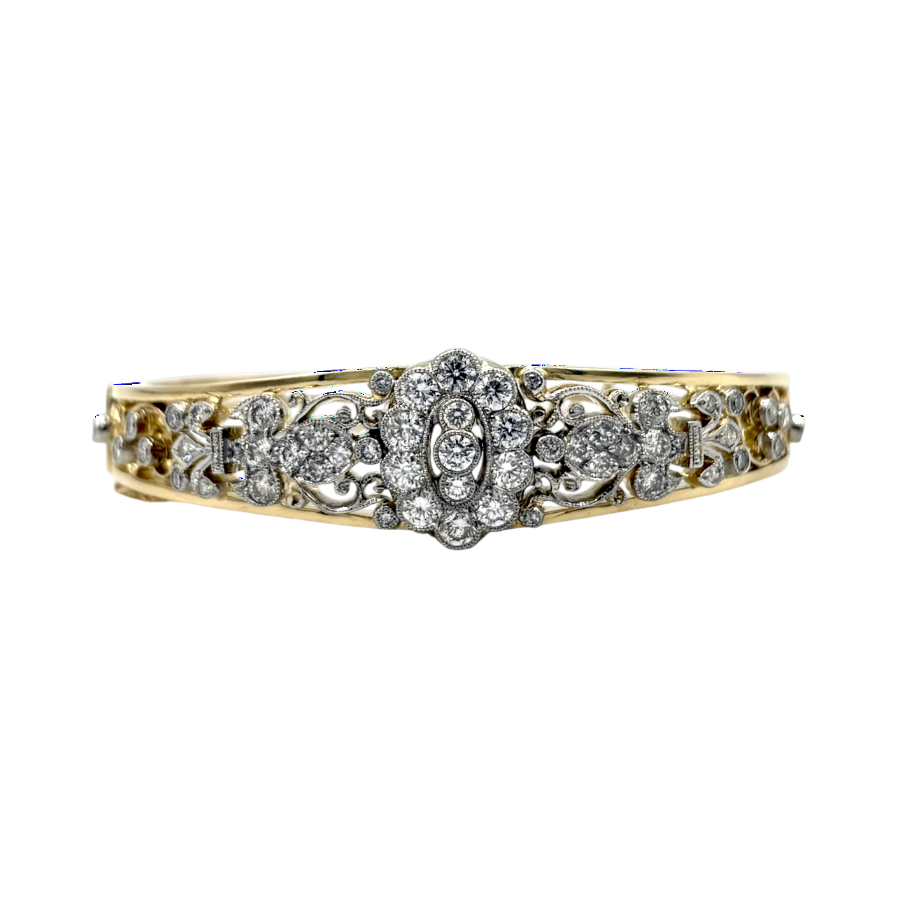 BRACELET RIDIGE OR JAUNE ET DIAMANTS NATUREL