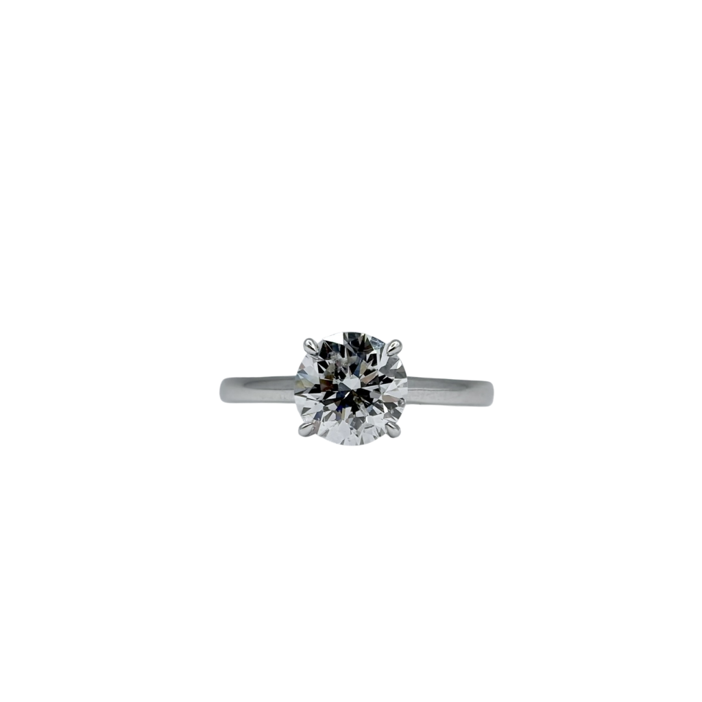 BAGUE SOLITAIRE DIAMANT EN OR GRIS