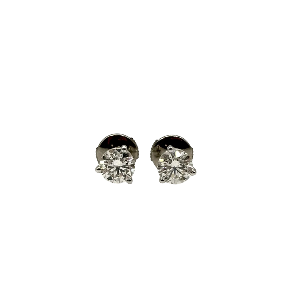 BOUCLES D'OREILLES EN OR BLANC DIAMANTS