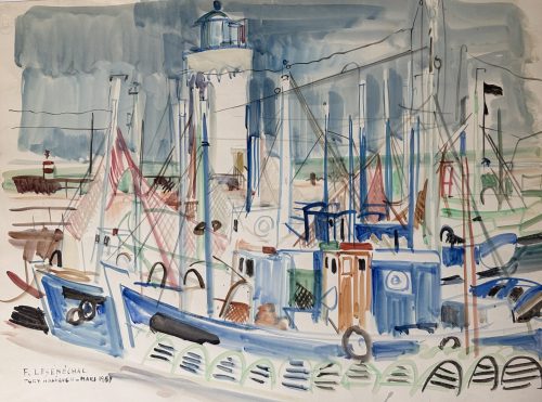 Aquarelle F.Lesénéchal - Port-Haliguen